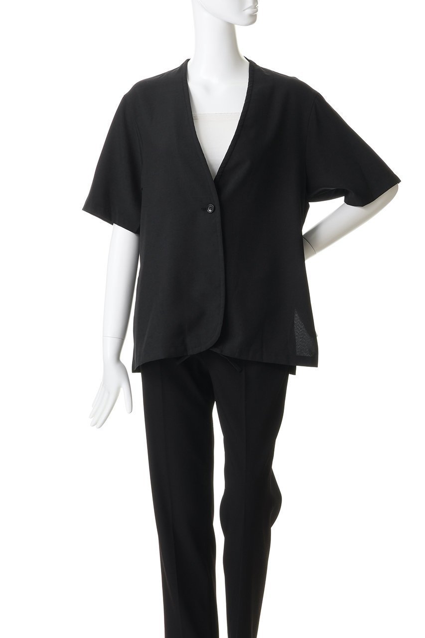 【ミディウミソリッド/MIDIUMISOLID】のno collar drawstring shirt シャツ 大人の最旬トレンドファッション＆コーディネート founy(ファウニー) 　ファッション　Fashion　レディースファッション　Fashion for Women　トップス・カットソー　Cut & Sew Tops　シャツ・ブラウス・オフィスカジュアル　Elegant Blouses & Button-Ups　ショート　Short, Short Length　スリーブ　Sleeve, Long Sleeve / Short Sleeve　ドローストリング　Drawstring, Pull Cord　エレガント 上品　Elegant　新作・新入荷　New Arrivals / New In　other-2|ID: prp329100004993044 ipo3291000000037395302