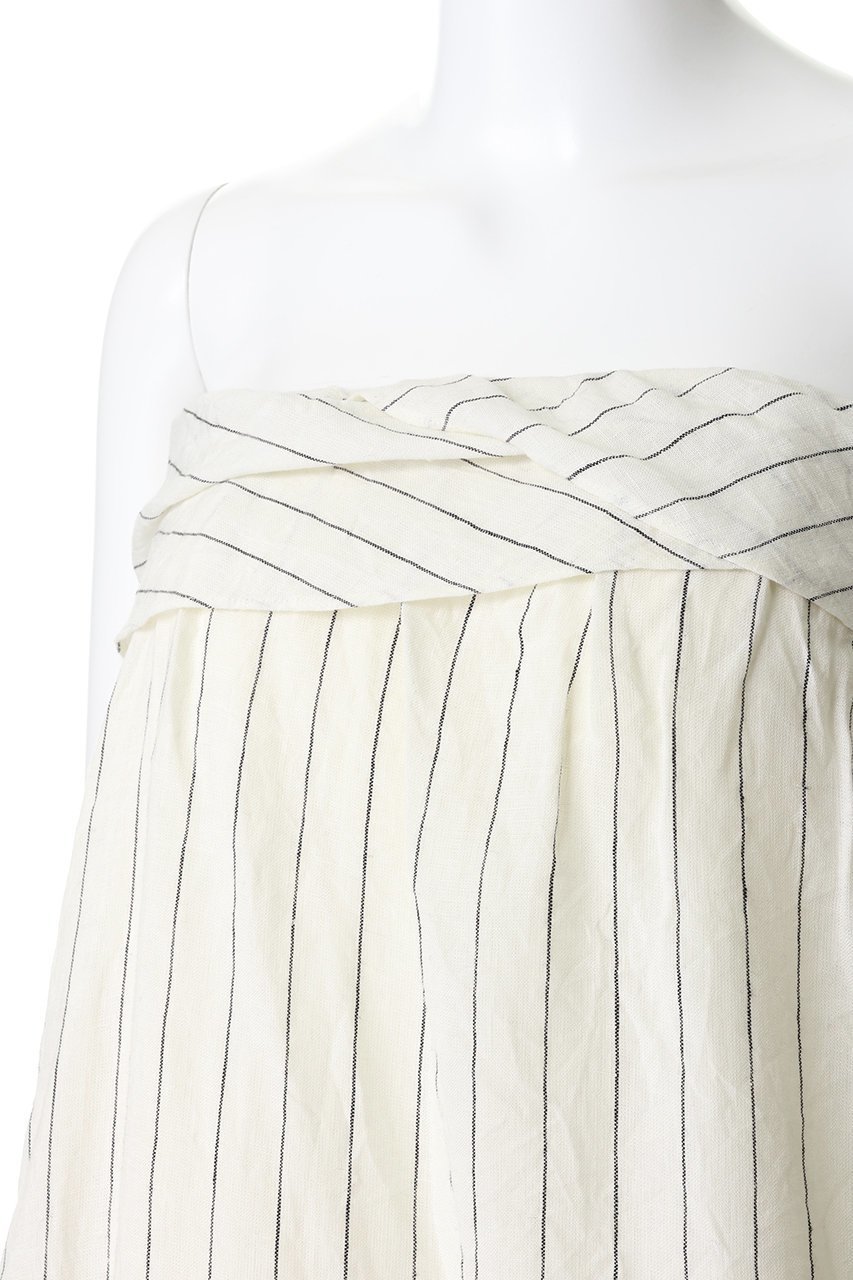 【マーレット/MERLETTE】のMOGRA STRIPE リネンストライプ ベアトップロングドレス 大人の最旬トレンドファッション＆コーディネート founy(ファウニー) 　ファッション　Fashion　レディースファッション　Fashion for Women　ワンピース　Dresses　フォーマル・パーティードレス・結婚式用ドレス　Elegant & Casual Dresses　チュニック　Tunic Tops & Dresses　シャーリング　Shirring, Ruched　ストライプ　Stripe, Striped Pattern　チュニック　Tunic, Long Top　ドレス　Dress, One-Piece　フィット　Fit, Slim Fit　リネン　Linen, Linen Fabric　ロング　Long, Long-Length　夏　Summer　新作・新入荷　New Arrivals / New In　other-5|ID: prp329100004993051 ipo3291000000037395362