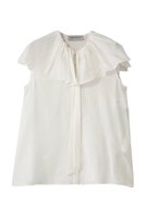 【デパリエ/DEPAREILLE】のシアーシルクラッフルスリーブレスブラウス 大人の最旬トレンドファッション&コーディネート founy(ファウニー) ファッション Fashion レディースファッション Fashion for Women トップス・カットソー Cut & Sew Tops キャミソール&ノースリーブ Camisoles & Sleeveless Tops シャツ・ブラウス・オフィスカジュアル Elegant Blouses & Button-Ups ノースリーブ Sleeveless, No-Sleeve エレガント 上品 Elegant 新作・新入荷 New Arrivals / New In |ID:prp329100004993059