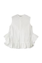 【デパリエ/DEPAREILLE】のコットンラッフルヘムスリーブレスブラウス オフホワイト|ID: prp329100004993060 ipo3291000000037395431
