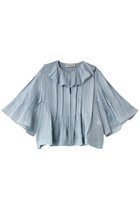 【デパリエ/DEPAREILLE】のラミープリーツショートスリーブブラウス サックス|ID: prp329100004993061 ipo3291000000037395439