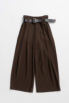 【プランク プロジェクト/PRANK PROJECT】のダブルベルトタックワイドパンツ / Double Belt Tuck Wide Pants BRN(ブラウン)|ID: prp329100004993066 ipo3291000000037395479
