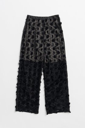 【プランク プロジェクト/PRANK PROJECT】のフラワーメッシュパンツ / Flower Mesh Pants 大人の最旬トレンドファッション＆コーディネート founy(ファウニー) ファッション Fashion レディースファッション Fashion for Women パンツ Pants & Trousers シンプル Simple, Minimal ストレート Straight, Straight Cut フラワー Flower, Floral フリンジ Fringe, Tassel ボトム Bottoms, Lower Wear メッシュ Mesh, Net Fabric リラックス Relax, Relaxed Fit 夏 Summer 新作・新入荷 New Arrivals / New In |ID:prp329100004993067