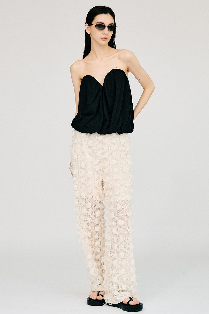 【プランク プロジェクト/PRANK PROJECT】のフラワーメッシュパンツ / Flower Mesh Pants 大人の最旬トレンドファッション＆コーディネート founy(ファウニー) 　ファッション　Fashion　レディースファッション　Fashion for Women　パンツ　Pants & Trousers　シンプル　Simple, Minimal　ストレート　Straight, Straight Cut　フラワー　Flower, Floral　フリンジ　Fringe, Tassel　ボトム　Bottoms, Lower Wear　メッシュ　Mesh, Net Fabric　リラックス　Relax, Relaxed Fit　夏　Summer　新作・新入荷　New Arrivals / New In　other-2|ID: prp329100004993067 ipo3291000000037395485