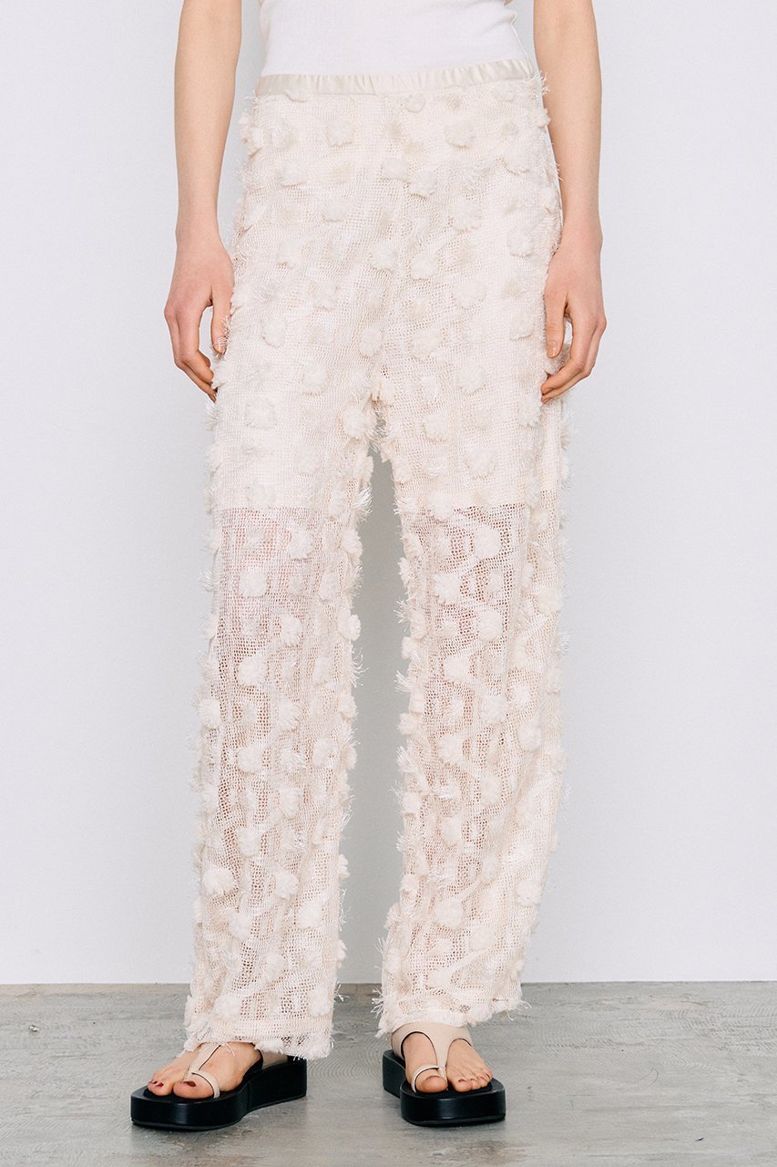 【プランク プロジェクト/PRANK PROJECT】のフラワーメッシュパンツ / Flower Mesh Pants 大人の最旬トレンドファッション＆コーディネート founy(ファウニー) 　ファッション　Fashion　レディースファッション　Fashion for Women　パンツ　Pants & Trousers　シンプル　Simple, Minimal　ストレート　Straight, Straight Cut　フラワー　Flower, Floral　フリンジ　Fringe, Tassel　ボトム　Bottoms, Lower Wear　メッシュ　Mesh, Net Fabric　リラックス　Relax, Relaxed Fit　夏　Summer　新作・新入荷　New Arrivals / New In　other-3|ID: prp329100004993067 ipo3291000000037395486