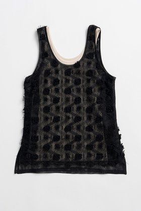 【プランク プロジェクト/PRANK PROJECT】のフラワーメッシュレイヤータンク / Flower Mesh Layer Tank 大人の最旬トレンドファッション＆コーディネート founy(ファウニー) ファッション Fashion レディースファッション Fashion for Women トップス・カットソー Cut & Sew Tops キャミソール&ノースリーブ Camisoles & Sleeveless Tops シャツ・ブラウス・オフィスカジュアル Elegant Blouses & Button-Ups ロングTシャツ・Tシャツ Longline T-Shirts & Tees カットソー・ベーシックTシャツ Cut-and-Sewn Tops / Stretch Tees & Basics おすすめ Recommended / Our Picks インナー Innerwear キャミソール Camisole, Spaghetti Strap Top シンプル Simple, Minimal セットアップ Set-Up, Coordinated Outfit タンク Tank Top, Sleeveless Top バランス Balance, Style Balance 新作・新入荷 New Arrivals / New In |ID:prp329100004993071