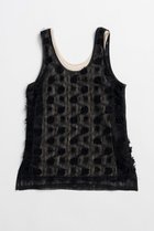 【プランク プロジェクト/PRANK PROJECT】のフラワーメッシュレイヤータンク / Flower Mesh Layer Tank BLK(ブラック)|ID: prp329100004993071 ipo3291000000037395518