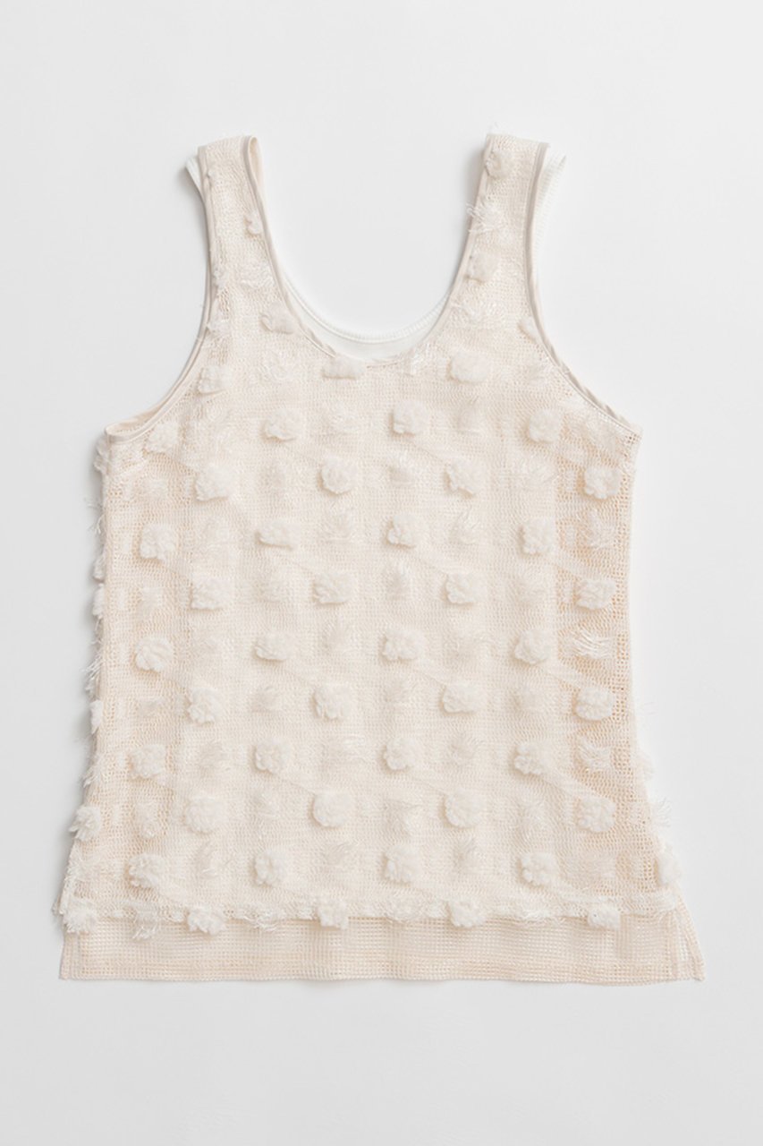 【プランク プロジェクト/PRANK PROJECT】のフラワーメッシュレイヤータンク / Flower Mesh Layer Tank インテリア・キッズ・メンズ・レディースファッション・服の通販 founy(ファウニー) ファッション Fashion レディースファッション Fashion for Women トップス・カットソー Cut & Sew Tops キャミソール&ノースリーブ Camisoles & Sleeveless Tops シャツ・ブラウス・オフィスカジュアル Elegant Blouses & Button-Ups ロングTシャツ・Tシャツ Longline T-Shirts & Tees カットソー・ベーシックTシャツ Cut-and-Sewn Tops / Stretch Tees & Basics おすすめ Recommended / Our Picks インナー Innerwear キャミソール Camisole, Spaghetti Strap Top シンプル Simple, Minimal セットアップ Set-Up, Coordinated Outfit タンク Tank Top, Sleeveless Top バランス Balance, Style Balance 新作・新入荷 New Arrivals / New In WHT(ホワイト)|ID: prp329100004993071 ipo3291000000037395519