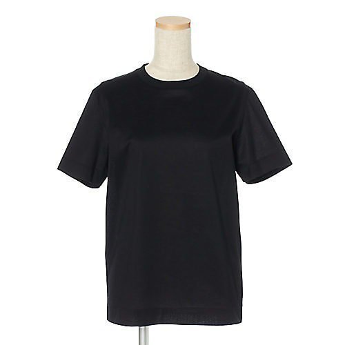 【スローン/SLOANE】のコットンTシャツ インテリア・キッズ・メンズ・レディースファッション・服の通販 founy(ファニー) 　ファッション　Fashion　レディースファッション　Fashion for Women　トップス・カットソー　Cut & Sew Tops　シャツ・ブラウス・オフィスカジュアル　Elegant Blouses & Button-Ups　ロングTシャツ・Tシャツ　Longline T-Shirts & Tees　バランス　Balance, Style Balance　エレガント 上品　Elegant　洗える　Machine Washable　ブラック2|ID: prp329100000028019 ipo3291000000035912703