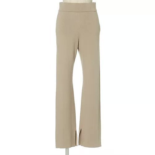 【エクラ/eclat】のリブニットパンツ インテリア・キッズ・メンズ・レディースファッション・服の通販 founy(ファニー) https://founy.com/ ファッション Fashion レディースファッション Fashion for Women パンツ Pants & Trousers エレガント 上品 Elegant スリット Slit, Slit Detail フィット Fit, Slim Fit フラット Flat, Flat Shoes 別注 Limited Edition, Custom Order |ID: prp329100000030254 ipo3291000000030966404