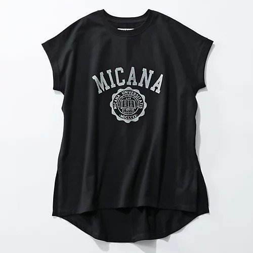 【マイカーナ/MICANA】の【AMERICANA】 【MICA&DEAL】カレッジロゴTシャツ インテリア・キッズ・メンズ・レディースファッション・服の通販 founy(ファニー) ファッション Fashion レディースファッション Fashion for Women トップス・カットソー Cut & Sew Tops シャツ・ブラウス・オフィスカジュアル Elegant Blouses & Button-Ups ロングTシャツ・Tシャツ Longline T-Shirts & Tees スリット Slit, Slit Detail 洗える Machine Washable SUMIKURO|ID: prp329100000030917 ipo3291000000035414347