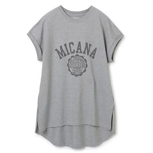 【マイカーナ/MICANA】の【AMERICANA】 【MICA&DEAL】カレッジロゴTシャツ インテリア・キッズ・メンズ・レディースファッション・服の通販 founy(ファニー) ファッション Fashion レディースファッション Fashion for Women トップス・カットソー Cut & Sew Tops シャツ・ブラウス・オフィスカジュアル Elegant Blouses & Button-Ups ロングTシャツ・Tシャツ Longline T-Shirts & Tees スリット Slit, Slit Detail 洗える Machine Washable 杢グレー|ID: prp329100000030917 ipo3291000000035414359