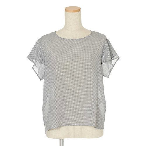 【トゥエルブクローゼット/12closet】の【洗える】袖フリルギンガムチェックブラウス インテリア・キッズ・メンズ・レディースファッション・服の通販 founy(ファニー) https://founy.com/ ファッション Fashion レディースファッション Fashion for Women トップス・カットソー Cut & Sew Tops シャツ・ブラウス・オフィスカジュアル Elegant Blouses & Button-Ups ギンガム Gingham, Gingham Fabric サッカー Seersucker, Summer Fabric チェック Check, Plaid, Tartan チューリップ Tube, Tube Top フェミニン Feminine, Girly フリル Frill, Ruffle モノトーン Monotone, Black and White エレガント 上品 Elegant 洗える Machine Washable 無地 Plain, Solid Color |ID: prp329100000032002 ipo3291000000036790106