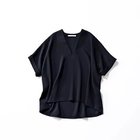 【イーバイエクラ/E by eclat】の【とろみ】Vネックブラウス ネイビー|ID: prp329100000032055 ipo3291000000032603275