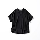 【イーバイエクラ/E by eclat】の【とろみ】Vネックブラウス ブラック|ID: prp329100000032055 ipo3291000000035912551