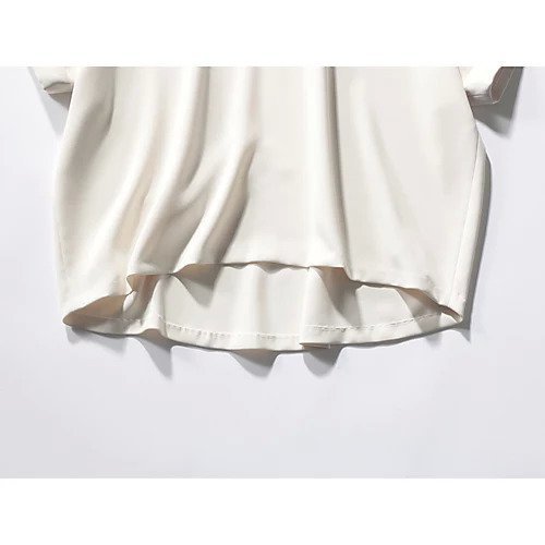 【イーバイエクラ/E by eclat】の【とろみ】Vネックブラウス 人気、トレンドファッション・服の通販 founy(ファニー) 　ファッション　Fashion　レディースファッション　Fashion for Women　トップス・カットソー　Cut & Sew Tops　シャツ・ブラウス・オフィスカジュアル　Elegant Blouses & Button-Ups　Vネックトップス　V-Neck Tops / V-Cut Neckline Shirts　とろみ　Fluid, Flowy Fabric　ドレープ　Drape, Draping Fabric　ドロップ　Drop Shoulder, Dropped Style　ワイド　Wide, Wide Fit　洗える　Machine Washable　other-3|ID: prp329100000032055 ipo3291000000036292762