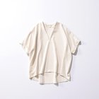 【イーバイエクラ/E by eclat】の【とろみ】Vネックブラウス ライトベージュ|ID: prp329100000032055 ipo3291000000036328421