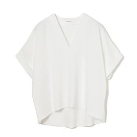 【イーバイエクラ/E by eclat】の【とろみ】Vネックブラウス 人気、トレンドファッション・服の通販 founy(ファニー) ファッション Fashion レディースファッション Fashion for Women トップス・カットソー Cut & Sew Tops シャツ・ブラウス・オフィスカジュアル Elegant Blouses & Button-Ups Vネックトップス V-Neck Tops / V-Cut Neckline Shirts とろみ Fluid, Flowy Fabric ドレープ Drape, Draping Fabric ドロップ Drop Shoulder, Dropped Style ワイド Wide, Wide Fit 洗える Machine Washable |ID:prp329100000032055