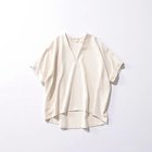 【イーバイエクラ/E by eclat】の【とろみ】Vネックブラウス 人気、トレンドファッション・服の通販 founy(ファニー) ファッション Fashion レディースファッション Fashion for Women トップス・カットソー Cut & Sew Tops シャツ・ブラウス・オフィスカジュアル Elegant Blouses & Button-Ups Vネックトップス V-Neck Tops / V-Cut Neckline Shirts とろみ Fluid, Flowy Fabric ドレープ Drape, Draping Fabric ドロップ Drop Shoulder, Dropped Style ワイド Wide, Wide Fit 洗える Machine Washable thumbnail ライトベージュ|ID: prp329100000032055 ipo3291000000037038812