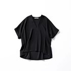 【イーバイエクラ/E by eclat】のとろみVネックブラウス ブラック1|ID: prp329100000032055 ipo3291000000037097553