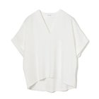 【イーバイエクラ/E by eclat】の【とろみ】Vネックブラウス ホワイト|ID: prp329100000032055 ipo3291000000037245218