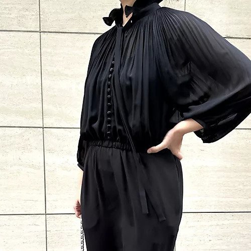 【ルネ/LUNE】のプリーツトップバックサテンドレス 人気、トレンドファッション・服の通販 founy(ファニー) 　ファッション　Fashion　レディースファッション　WOMEN　ワンピース　Dress　ドレス　Party Dresses　バッグ　Bag　サテン　Satin　シフォン　Chiffon　プリーツ　Pleats　other-3|ID: prp329100000044485 ipo3291000000031304364