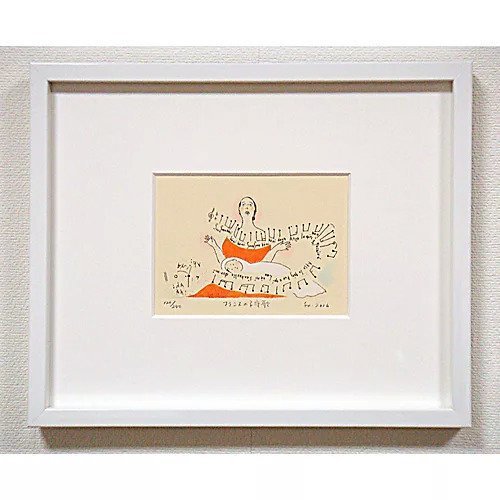 【山本容子作/Yamamoto Yoko / GOODS】の『フランスの子守歌』銅版画 手彩色 人気、トレンドファッション・服の通販 founy(ファニー) オレンジ Orange フランス France, French プリント Print, Printed Pattern other-1|ID: prp329100000180955 ipo3291000000029603900