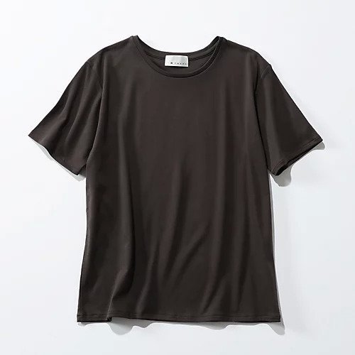 【エムセブンデイズ/M7days】の【松村純子さんコラボ】大人Tシャツ インテリア・キッズ・メンズ・レディースファッション・服の通販 founy(ファニー) 　ファッション　Fashion　レディースファッション　Fashion for Women　トップス・カットソー　Cut & Sew Tops　シャツ・ブラウス・オフィスカジュアル　Elegant Blouses & Button-Ups　ロングTシャツ・Tシャツ　Longline T-Shirts & Tees　洗える　Machine Washable　秋　Autumn　グラデーション　Gradient, Ombre　コラボ　Collaboration, Collab　シルク　Silk, 100% Silk　トレンド　Trend, Trending Now　バランス　Balance, Style Balance　フェミニン　Feminine, Girly　モダン　Modern, Contemporary　エレガント 上品　Elegant　Dブラウン|ID: prp329100000663040 ipo3291000000036385229