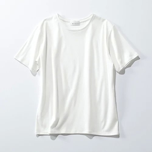 【エムセブンデイズ/M7days】の【松村純子さんコラボ】大人Tシャツ インテリア・キッズ・メンズ・レディースファッション・服の通販 founy(ファウニー) 　ファッション　Fashion　レディースファッション　Fashion for Women　トップス・カットソー　Cut & Sew Tops　シャツ・ブラウス・オフィスカジュアル　Elegant Blouses & Button-Ups　ロングTシャツ・Tシャツ　Longline T-Shirts & Tees　洗える　Machine Washable　秋　Autumn　グラデーション　Gradient, Ombre　コラボ　Collaboration, Collab　シルク　Silk, 100% Silk　トレンド　Trend, Trending Now　バランス　Balance, Style Balance　フェミニン　Feminine, Girly　モダン　Modern, Contemporary　ホワイト|ID: prp329100000663040 ipo3291000000037250470