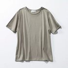 【エムセブンデイズ/M7days】の【松村純子さんコラボ】大人Tシャツ 大人の最旬トレンドファッション＆コーディネート founy(ファウニー) ファッション Fashion レディースファッション Fashion for Women トップス・カットソー Cut & Sew Tops シャツ・ブラウス・オフィスカジュアル Elegant Blouses & Button-Ups ロングTシャツ・Tシャツ Longline T-Shirts & Tees 洗える Machine Washable 秋 Autumn グラデーション Gradient, Ombre コラボ Collaboration, Collab シルク Silk, 100% Silk トレンド Trend, Trending Now バランス Balance, Style Balance フェミニン Feminine, Girly モダン Modern, Contemporary thumbnail カーキグレー|ID: prp329100000663040 ipo3291000000037250471