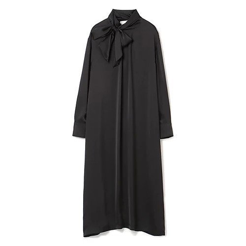 【エムセブンデイズ/M7days】の艶ボウタイワンピース インテリア・キッズ・メンズ・レディースファッション・服の通販 founy(ファニー) https://founy.com/ ファッション Fashion レディースファッション Fashion for Women ワンピース Dresses フロント Front, Front Design 洗える Machine Washable |ID: prp329100000954502 ipo3291000000030967734