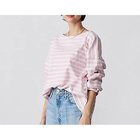 【ルミノア/Le minor】のPETIT COPAIN(プチコパン)ボーダーカットソー ROSE PINK/WHITE|ID: prp329100000964218 ipo3291000000036258917