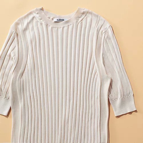 【スローン/SLOANE】の18Gシルクワイドリブ半袖クルーネック 人気、トレンドファッション・服の通販 founy(ファニー) 　ファッション　Fashion　レディースファッション　WOMEN　トップス・カットソー　Tops/Tshirt　シルク　Silk　人気　Popularity　半袖　Short Sleeve　other-3|ID: prp329100000991112 ipo3291000000031265058