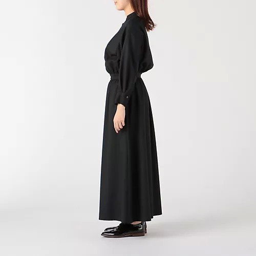 【トゥエルブクローゼット/12closet】の【洗える】バンドカラーワンピース 人気、トレンドファッション・服の通販 founy(ファニー) 　ファッション　Fashion　レディースファッション　WOMEN　ワンピース　Dress　ギャザー　Gather　スリット　Slit　ドッキング　Docking　フレア　Flare　ポケット　Pocket　レギュラー　Regular　ロング　Long　洗える　Washable　other-2|ID: prp329100001000346 ipo3291000000032347538