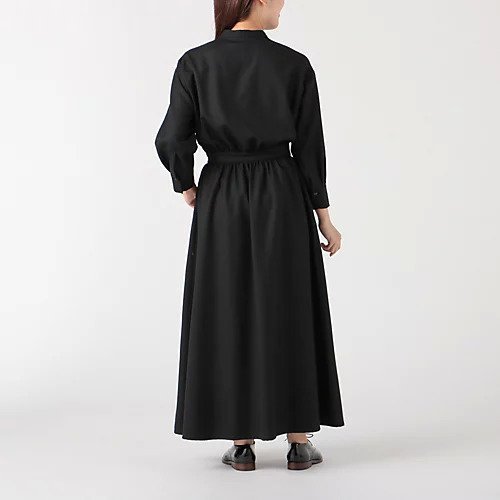 【トゥエルブクローゼット/12closet】の【洗える】バンドカラーワンピース 人気、トレンドファッション・服の通販 founy(ファニー) 　ファッション　Fashion　レディースファッション　WOMEN　ワンピース　Dress　ギャザー　Gather　スリット　Slit　ドッキング　Docking　フレア　Flare　ポケット　Pocket　レギュラー　Regular　ロング　Long　洗える　Washable　other-3|ID: prp329100001000346 ipo3291000000032347540