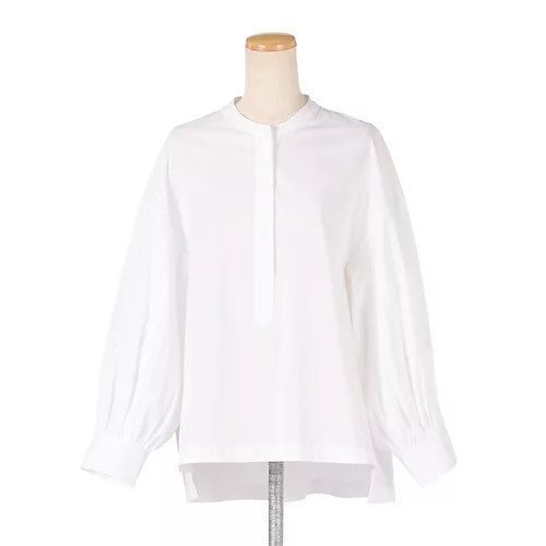 【エクラ/eclat】の袖ボリュームシャツ インテリア・キッズ・メンズ・レディースファッション・服の通販 founy(ファニー) 　ファッション　Fashion　レディースファッション　Fashion for Women　トップス・カットソー　Cut & Sew Tops　シャツ・ブラウス・オフィスカジュアル　Elegant Blouses & Button-Ups　ギャザー　Gathered, Ruffled　フォルム　Silhouette, Form　ボトム　Bottoms, Lower Wear　今季　This Season, Current Season　別注　Limited Edition, Custom Order　定番　Standard, Basic Item　洗える　Machine Washable　ホワイト|ID: prp329100001452358 ipo3291000000032617207