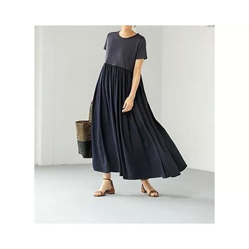 【スタイルデリ/STYLE DELI】の【重ね着対応】ドッキングギャザーワンピース インテリア・キッズ・メンズ・レディースファッション・服の通販 founy(ファニー) https://founy.com/ ファッション Fashion レディースファッション WOMEN ワンピース Dress くるぶし Ankle カットソー Cut And Sew ギャザー Gather サテン Satin サマー Summer シンプル Simple ジャケット Jacket スニーカー Sneakers トレンド Trend ドッキング Docking ドレープ Drape バランス Balance パーカー Hoodie プリーツ Pleats ベスト Vest ポケット Pocket 半袖 Short Sleeve ロング Long |ID: prp329100001524747 ipo3291000000030967767