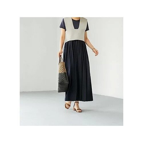 【スタイルデリ/STYLE DELI】の【重ね着対応】ドッキングギャザーワンピース 人気、トレンドファッション・服の通販 founy(ファニー) 　ファッション　Fashion　レディースファッション　WOMEN　ワンピース　Dress　くるぶし　Ankle　カットソー　Cut And Sew　ギャザー　Gather　サテン　Satin　サマー　Summer　シンプル　Simple　ジャケット　Jacket　スニーカー　Sneakers　トレンド　Trend　ドッキング　Docking　ドレープ　Drape　バランス　Balance　パーカー　Hoodie　プリーツ　Pleats　ベスト　Vest　ポケット　Pocket　半袖　Short Sleeve　ロング　Long　other-3|ID: prp329100001524747 ipo3291000000031258357