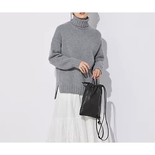 【スローン/SLOANE】のジーロンラムズ カシミヤ ドロップショルダー インテリア・キッズ・メンズ・レディースファッション・服の通販 founy(ファウニー) 　ファッション　Fashion　レディースファッション　Fashion for Women　ショルダー　Shoulder, Shoulder Strap　スリット　Slit, Slit Detail　タートルネック　Turtleneck, High Neck　ドロップ　Drop Shoulder, Dropped Style　フィット　Fit, Slim Fit　フォルム　Silhouette, Form　ベーシック　Basic, Essential　人気　Popular, Best Seller　別注　Limited Edition, Custom Order　グレー|ID: prp329100001594060 ipo3291000000037253642