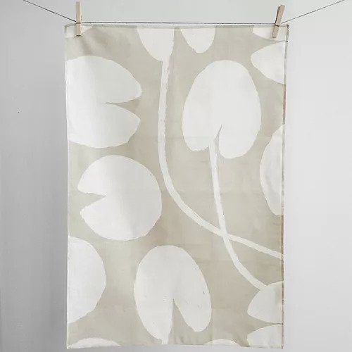 【ファインリトルデイ/Fine Little Day / GOODS】のWATER LILIES リネンキッチンクロス インテリア・キッズ・メンズ・レディースファッション・服の通販 founy(ファニー) 　吸水　Water Absorption　サンド&#215;ホワイト|ID: prp329100001932607 ipo3291000000029598453