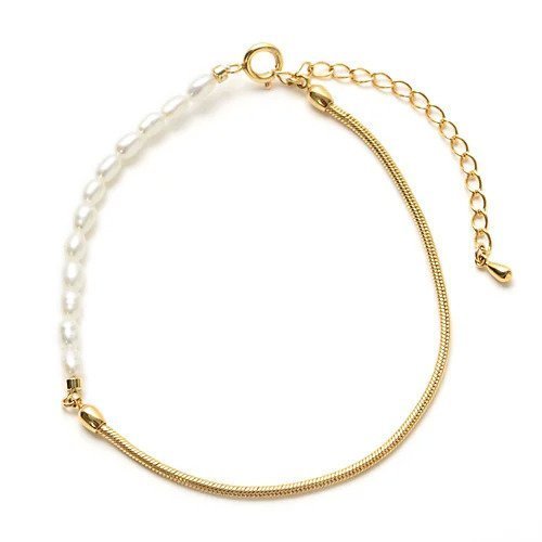 【エムセブンデイズ ビジュー/M7days bijoux】のパール スネークチェーンブレスレット インテリア・キッズ・メンズ・レディースファッション・服の通販 founy(ファニー) https://founy.com/ ファッション Fashion レディースファッション WOMEN ジュエリー Jewelry ブレスレット Bracelets パール Pearl フェミニン Feminine ベビー Baby |ID: prp329100002044296 ipo3291000000027913040