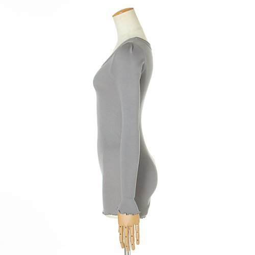 【ドレスハーセルフ/DRESS HERSELF】のシルクリブカットソー ロングスリーブ 人気、トレンドファッション・服の通販 founy(ファニー) 　ファッション　Fashion　レディースファッション　WOMEN　トップス・カットソー　Tops/Tshirt　カットソー　Cut and Sewn　なめらか　Smooth　インナー　Inner　カットソー　Cut And Sew　シルク　Silk　スリーブ　Sleeve　フィット　Fit　フェミニン　Feminine　ラグジュアリー　Luxury　ロング　Long　冬　Winter　夏　Summer　洗える　Washable　長袖　Long Sleeve　other-2|ID: prp329100002098202 ipo3291000000031305924