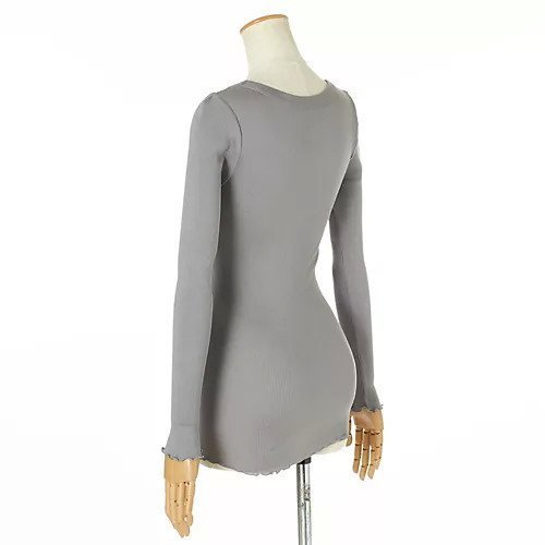 【ドレスハーセルフ/DRESS HERSELF】のシルクリブカットソー ロングスリーブ 人気、トレンドファッション・服の通販 founy(ファニー) 　ファッション　Fashion　レディースファッション　WOMEN　トップス・カットソー　Tops/Tshirt　カットソー　Cut and Sewn　なめらか　Smooth　インナー　Inner　カットソー　Cut And Sew　シルク　Silk　スリーブ　Sleeve　フィット　Fit　フェミニン　Feminine　ラグジュアリー　Luxury　ロング　Long　冬　Winter　夏　Summer　洗える　Washable　長袖　Long Sleeve　other-3|ID: prp329100002098202 ipo3291000000031305927