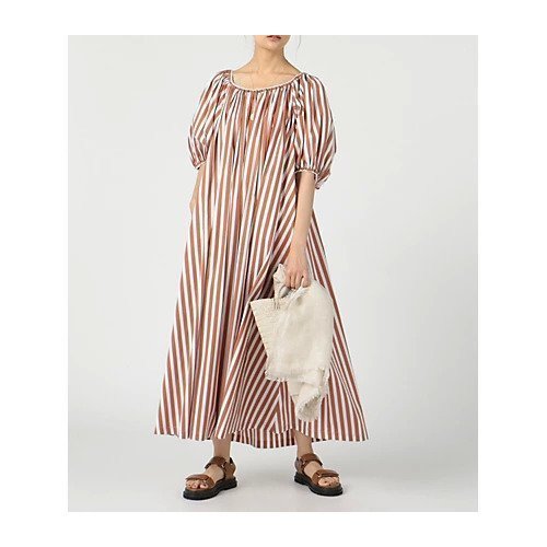 【ウーア/Uhr】のPuff Sleeve Off-shoulder Dress インテリア・キッズ・メンズ・レディースファッション・服の通販 founy(ファニー) https://founy.com/ ファッション Fashion レディースファッション WOMEN トップス・カットソー Tops/Tshirt ワンピース Dress ドレス Party Dresses オフショルダー Off Shoulder ストライプ Stripe ドレス Dress 夏 Summer 無地 Plain Color |ID: prp329100002160271 ipo3291000000028144830