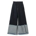 【リヴィントーン/LIVINGTONE】のDOLK - Turn up long 人気、トレンドファッション・服の通販 founy(ファニー) ファッション Fashion レディースファッション Fashion for Women 2023年 2023 2023春夏・S/S Spring/Summer 2023 SS23 デニム Denim, Jeans Material パッチ Patch, Appliqué ワイド Wide, Wide Fit 洗える Machine Washable thumbnail INDIGO|ID: prp329100002355114 ipo3291000000034618188