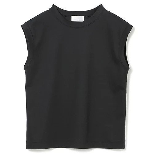 【エムセブンデイズ/M7days】の【コラボ】ジャージーノースリーブTシャツ インテリア・キッズ・メンズ・レディースファッション・服の通販 founy(ファニー) 　ファッション　Fashion　レディースファッション　Fashion for Women　トップス・カットソー　Cut & Sew Tops　キャミソール&ノースリーブ　Camisoles & Sleeveless Tops　シャツ・ブラウス・オフィスカジュアル　Elegant Blouses & Button-Ups　ロングTシャツ・Tシャツ　Longline T-Shirts & Tees　コラボ　Collaboration, Collab　トレンド　Trend, Trending Now　ノースリーブ　Sleeveless, No-Sleeve　バランス　Balance, Style Balance　洗える　Machine Washable　ブラック|ID: prp329100002364573 ipo3291000000034322392