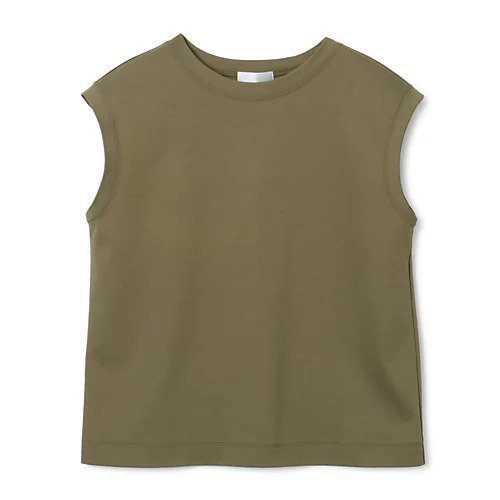 【エムセブンデイズ/M7days】の【コラボ】ジャージーノースリーブTシャツ インテリア・キッズ・メンズ・レディースファッション・服の通販 founy(ファニー) 　ファッション　Fashion　レディースファッション　Fashion for Women　トップス・カットソー　Cut & Sew Tops　キャミソール&ノースリーブ　Camisoles & Sleeveless Tops　シャツ・ブラウス・オフィスカジュアル　Elegant Blouses & Button-Ups　ロングTシャツ・Tシャツ　Longline T-Shirts & Tees　コラボ　Collaboration, Collab　トレンド　Trend, Trending Now　ノースリーブ　Sleeveless, No-Sleeve　バランス　Balance, Style Balance　洗える　Machine Washable　カーキ|ID: prp329100002364573 ipo3291000000034322393