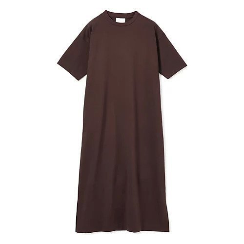 【スローン/SLOANE】の【HPS別注】5分袖カットソーワンピース インテリア・キッズ・メンズ・レディースファッション・服の通販 founy(ファニー) 　ファッション　Fashion　レディースファッション　WOMEN　ワンピース　Dress　エレガント 上品　Elegant　シャツワンピ　Shirt Dress　スリット　Slit　ポケット　Pocket　別注　Special Order　洗える　Washable　ダークブラウン|ID: prp329100002390049 ipo3291000000032050382