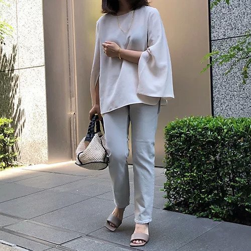 【エクラ/eclat】のスリットスリーブブラウス 人気、トレンドファッション・服の通販 founy(ファニー) 　ファッション　Fashion　レディースファッション　Fashion for Women　トップス・カットソー　Cut & Sew Tops　シャツ・ブラウス・オフィスカジュアル　Elegant Blouses & Button-Ups　スリット　Slit, Slit Detail　バランス　Balance, Style Balance　別注　Limited Edition, Custom Order　洗える　Machine Washable　other-2|ID: prp329100002424128 ipo3291000000035652432