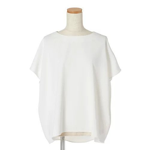 【イーバイエクラ/E by eclat】の【とろみ】コクーンブラウス インテリア・キッズ・メンズ・レディースファッション・服の通販 founy(ファニー) 　ファッション　Fashion　レディースファッション　Fashion for Women　トップス・カットソー　Cut & Sew Tops　シャツ・ブラウス・オフィスカジュアル　Elegant Blouses & Button-Ups　とろみ　Fluid, Flowy Fabric　カッティング　Cutting Detail　シンプル　Simple, Minimal　リュクス　Luxury, Elegant, High-End, Chic　洗える　Machine Washable　ホワイト|ID: prp329100002424139 ipo3291000000036327786